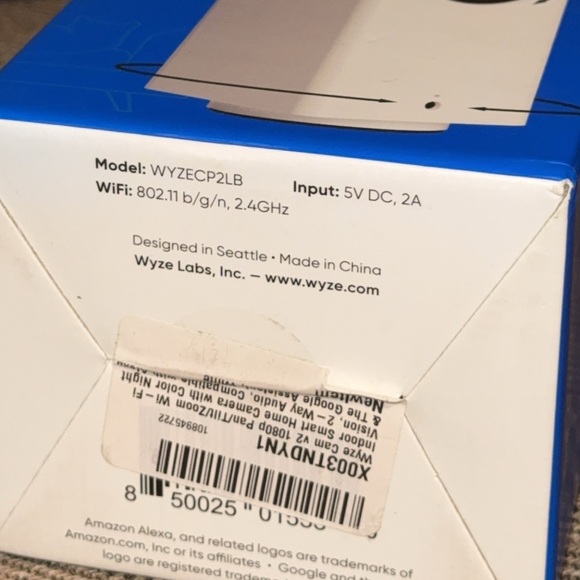 NWT Wyze Cam Pan 2 Security Camera in White with Night Vision SEALED - Picture 2 of 2